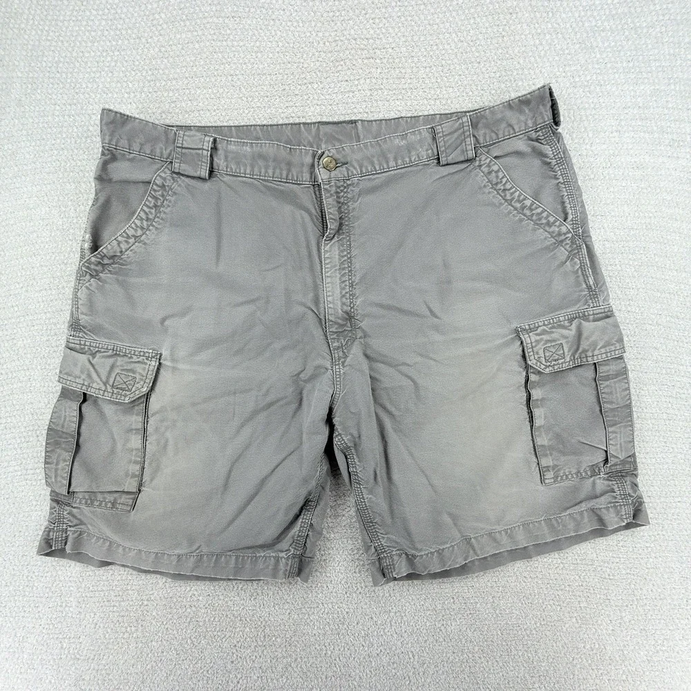 Carhartt B143 FAT Cargo Shorts Mens 44 Gray Washed Twill Work Utility Cotton